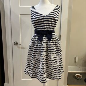 Navy and White Striped Kids Dress